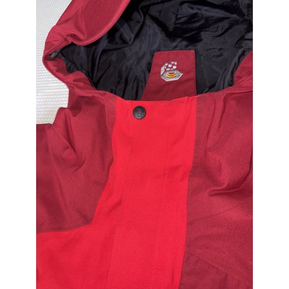 Mountain Hardwear Gore-Tex Rain Jacket Mens Medium Hooded Performance Shell Red - Picture 15 of 16